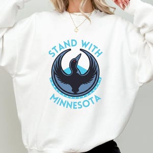 Minnesota Rebel Alliance Sweatshirt - MN State Bird Loon Protest T-Shirt - Resistance & Political Unisex Apparel