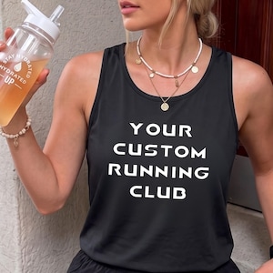 Custom Running Club Tank Top, Personalized Comfort Colors Runner Shirt, Marathon Training Tee, Custom Team Run Singlet, Gift for Runner