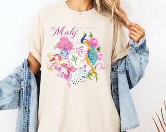 Comfort Colors Mahjong T-Shirt, Game Night Tee, Relaxed Fit, Vintage Look