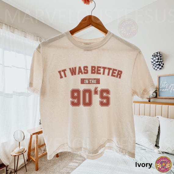 90s Nostalgia Boxy Tee, It Was Better In The 90s Shirt, Comfort Colors Crop Top 90s Lover Gift