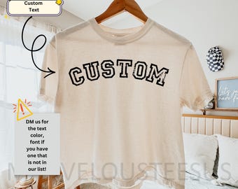 Comfort Colors Boxy Tee Personalized Custom Text Design Logo