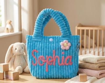 Bolso personalizado con nombre, bolso infantil personalizado, regalo para baby shower, bolso de viaje para niños, regalo de cumpleaños, regalo de Navidad para niños.