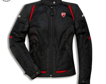 Ducati Flow C4+ Women's Motorcycle Jacket | Armoured & Waterproof Touring Racing Riding and Touring Gear