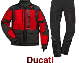 Motorcycle Summer Suit Ducati Summer C1 – Professional Mesh Riding Gear – Armored Textile Jacket and Pants