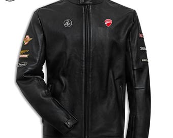 Ducati Scrambler Icon Leather Jacket | Premium Soft-Grain Cowhide | Heritage Casual Wear