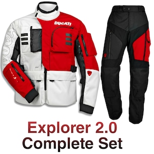 Ducati Motorcycle suit Explorer 2.0 Mens Motorbike suit Adventure tour Jacket and pants set