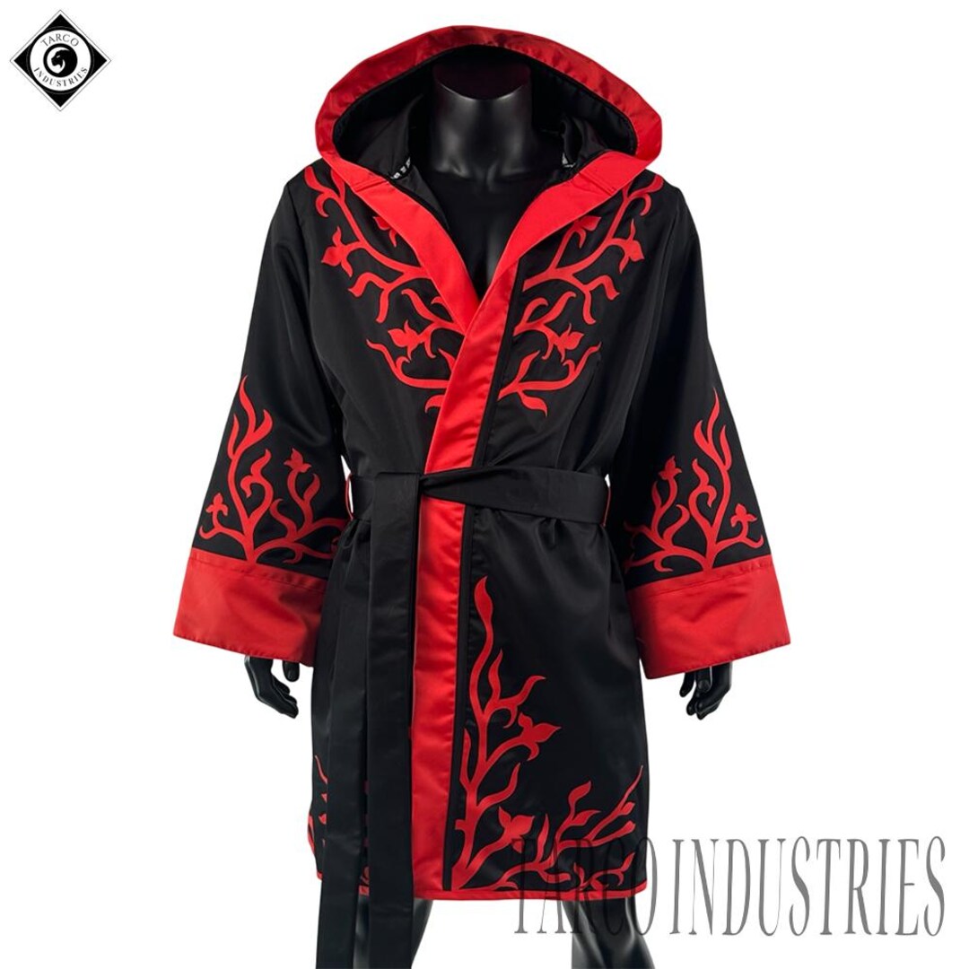 Boxing Robe Sublimation Custom Sublimated Boxing Robe With Hood – Personalized Fight Night Ring ...
