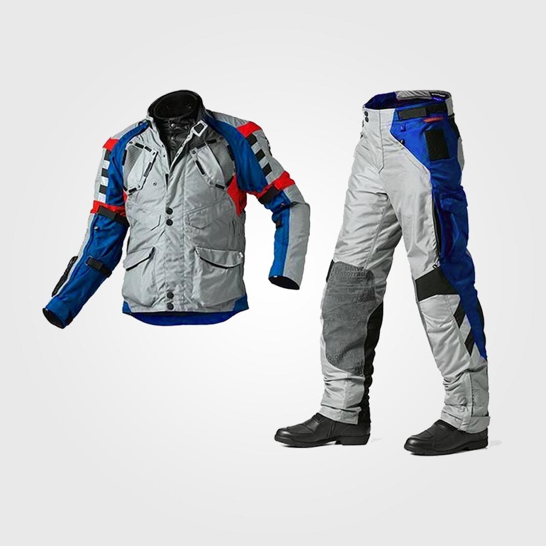 Pro 3 BMW Motorrad Rallye Grey Blue Jacket and Pant Motorcycle