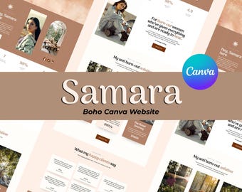Samara, Boho Canva Template, Elegant Feminine Theme for Mental Health Coaches, Therapists, And Wellness Entrepreneurs