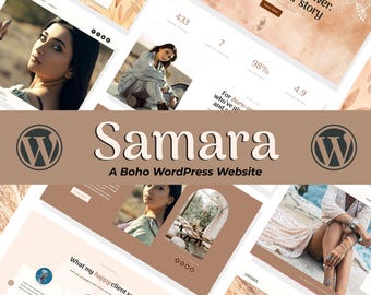 Boho WordPress Template for Coaches & Healers | Samara Theme | Feminine Website Design | Digital Download