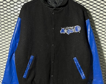 Vintage 1990s NBA Orlando Magic Varsity Wool Jacket Leather Arms Rare items