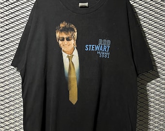 Vintage 2000s Rod Steward HUMAN tour Music band T-shirt Size XL