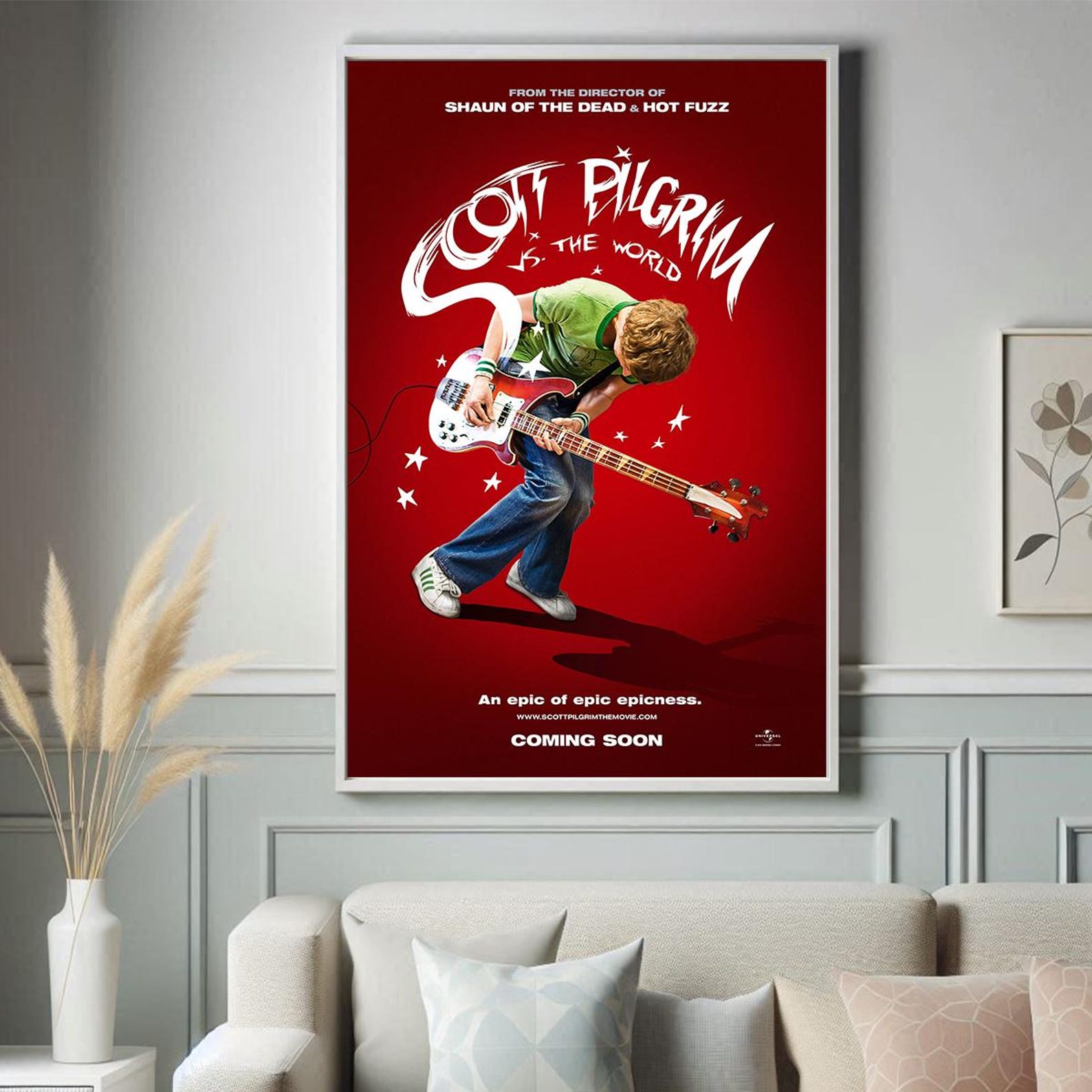 Scott Pilgrim Vs The World Movie Poster High Quality Canvas Print 
