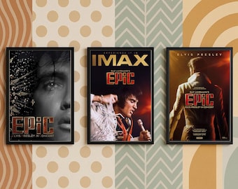 EPiC Elvis Presley in Concert Movie Poster, Hochwertige Leinwand Druck, Heimkino Dekor, Galerie Wand Kunst, ohne Rahmen