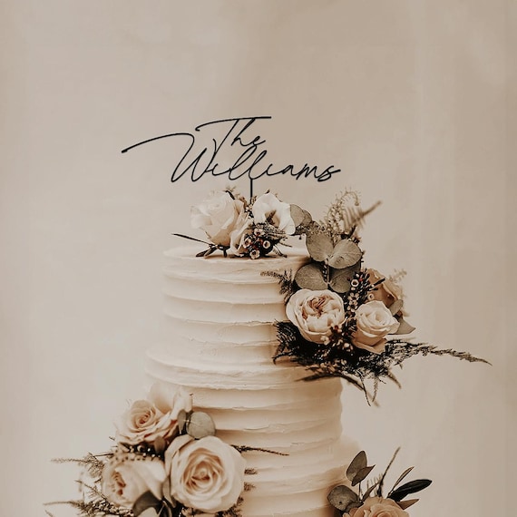 Personalized Wedding Cake Topper, Rustic Wedding Cake Topper, Custom Cake Topper for Wedding, Anniversary Cake Topper, Wedding Cake Decor