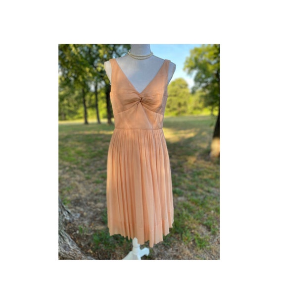 100% Silk J. Crew Chiffon Dress Real Silk Vintage… - image 1