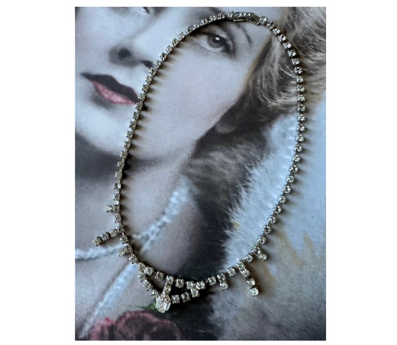 Art Deco 1920’s Rhinestone Collar Necklace - image 1