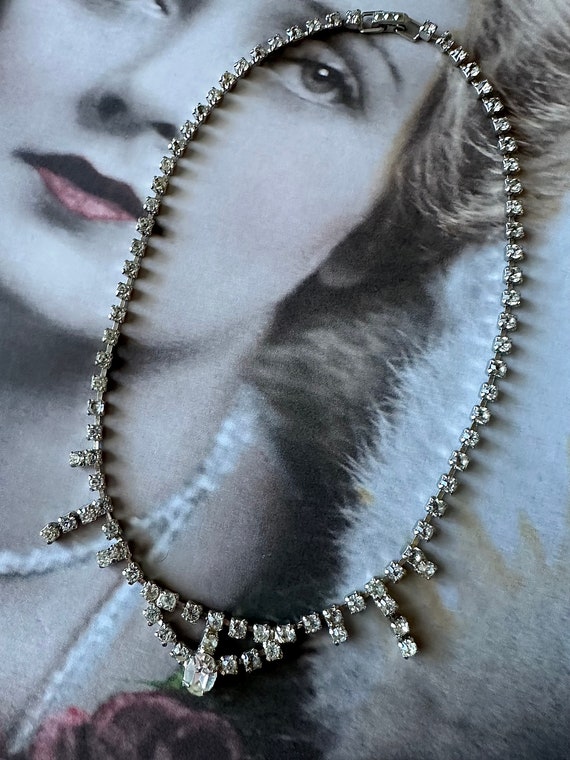 Art Deco 1920’s Rhinestone Collar Necklace - image 2