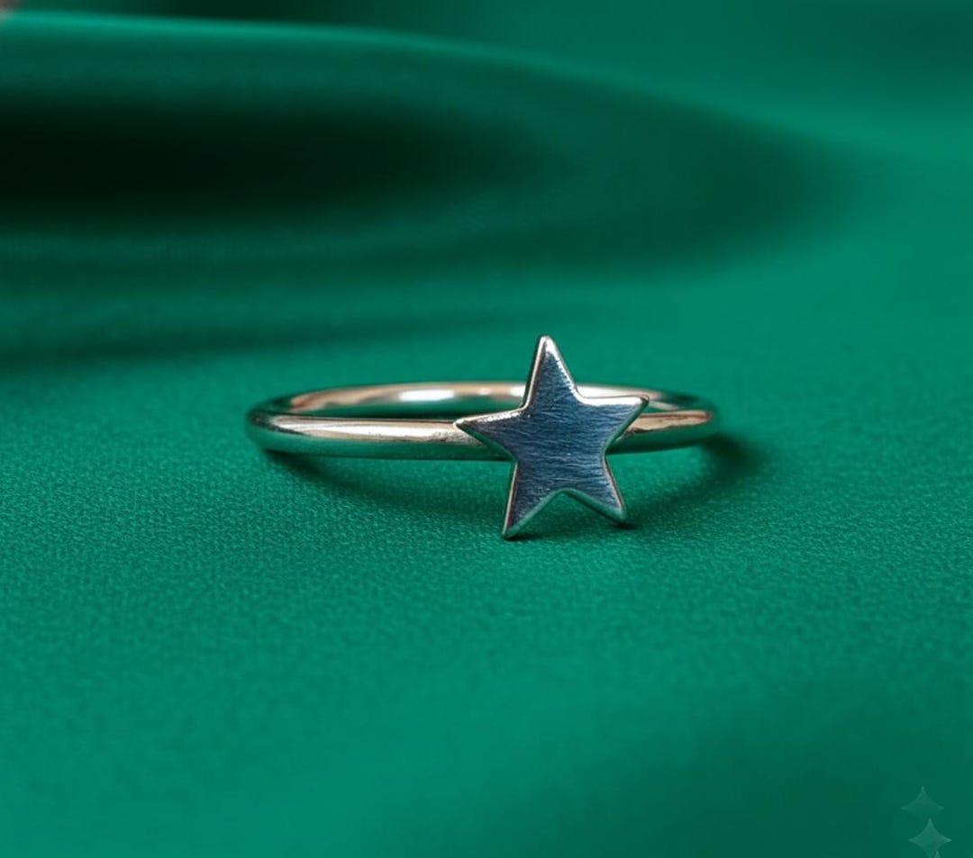 Dainty Sterling Silver Star Ring: - Etsy