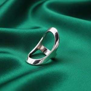 Handgjord sterlingsilverring i artrit, fingerskena i avtryckarsilver