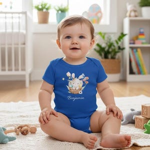 Ropa para bebé y niño, mono, mameluco, niña y niño, conejo de Pascua