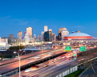 New Orleans Skyline, New Orleans Photography, Superdome Photograph