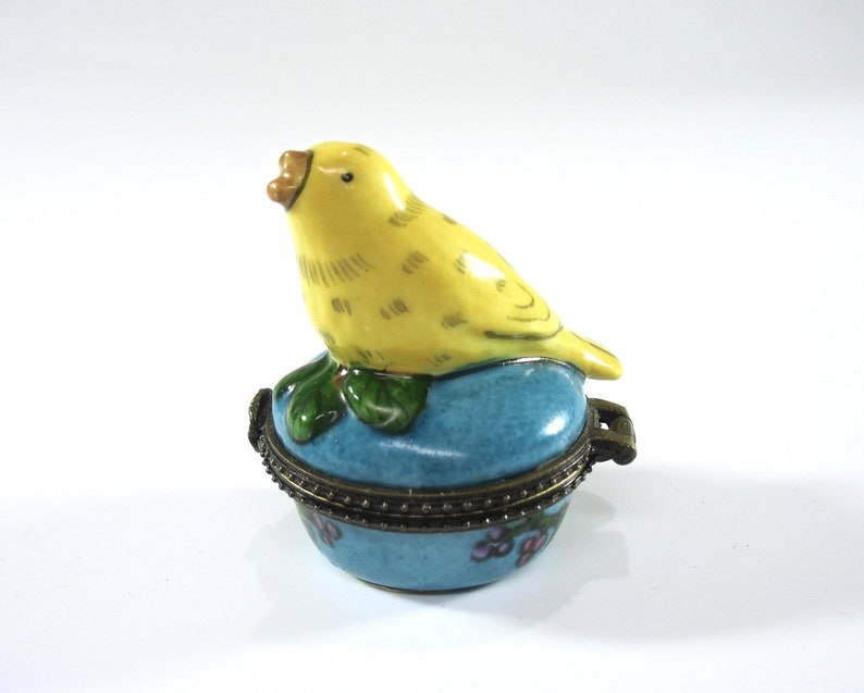 Porcelain Bird Ring Box Earring Trinket Box Gift Box image 0