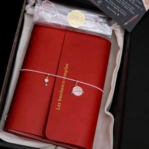 Personalisiertes A5 Trifold Pflanzlich gegerbtes Leder Journal: Nachfüllbares Traveler's Journal-Foil stamping Bild 18