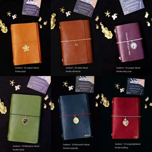 Personalisiertes A5 Trifold Pflanzlich gegerbtes Leder Journal: Nachfüllbares Traveler's Journal-Foil stamping Bild 6