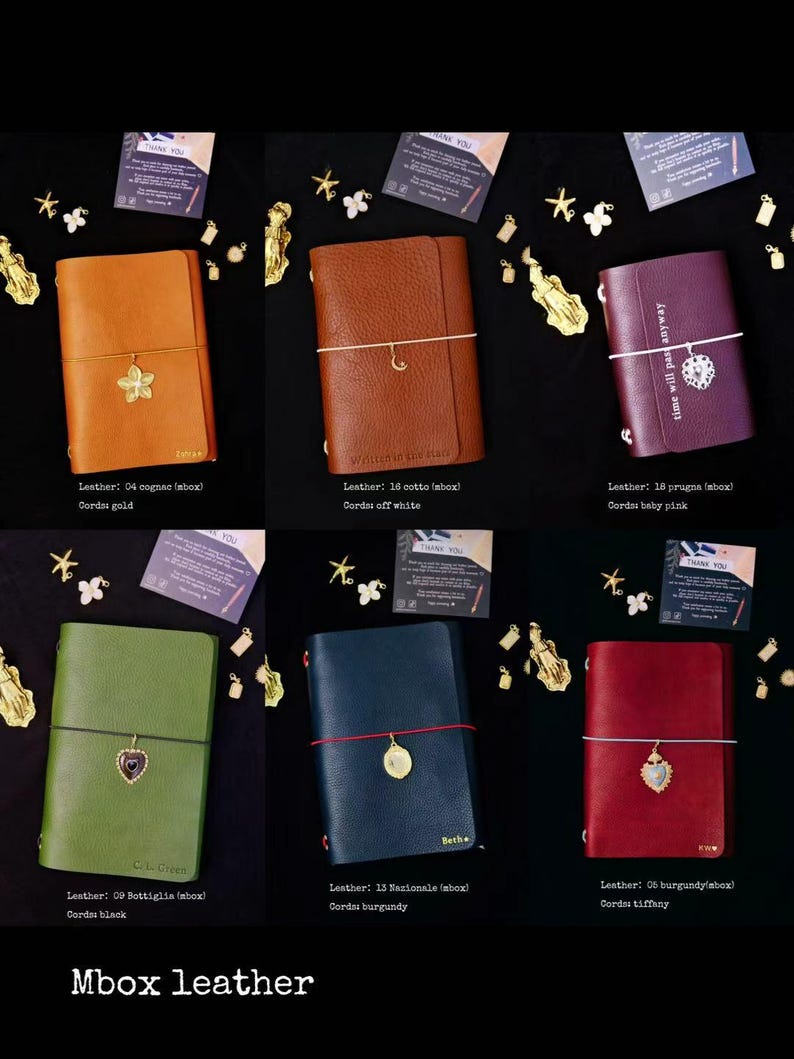 Personalisiertes A5 Trifold Pflanzlich gegerbtes Leder Journal: Nachfüllbares Traveler's Journal-Foil stamping Bild 6