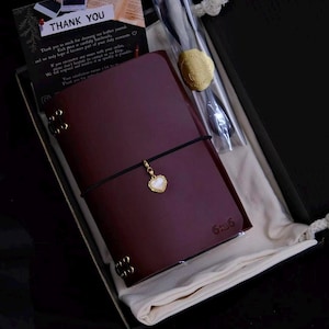 Personalized A5 Trifold Vegetable Tanned Leather Journal: Refillable Traveler's Journal-Foil stamping image 18