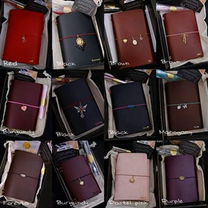 Personalisiertes A5 Trifold Pflanzlich gegerbtes Leder Journal: Nachfüllbares Traveler's Journal-Foil stamping Bild 4