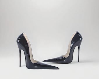 Extreme Pointy Toe Stiletto Pumps | Real Leather | 12–16cm High Heels