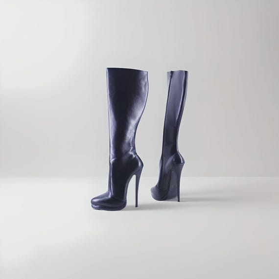 Stiletto Knee High Boots 16cm / 6.3" | Pointed Toe Ultra High Heel | Handmade Custom Footwear