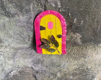 Handcrafted fairy door for garden magic, enchanted home decor