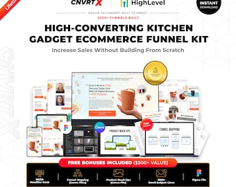 GoHighLevel Kitchen Gadget Funnel Template | Popcorn Maker eCommerce Sales Funnel | GHL Landing Page | Figma File + Commercial License