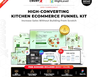 GoHighLevel Kitchen Product Funnel Template | Adjustable Slicer eCommerce Sales Funnel | GHL Landing Page | Figma File + Commercial License