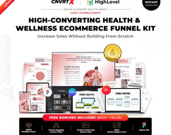GoHighLevel Health & Wellness Funnel Template | Posture Corrector eCommerce SalesFunnel | GHL Landing Page | Figma File + Commercial License