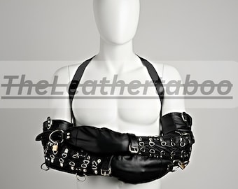 Genuine Leather Arm Harness Adjustable Strap Buckle Body Accessory Fashion Statement Costume for Cosplay
