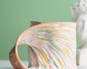 Mobius - Candy Macaron Handmade Ceramic Mug, Colorful Sculptural Coffee Cup, Unique Pottery Gift