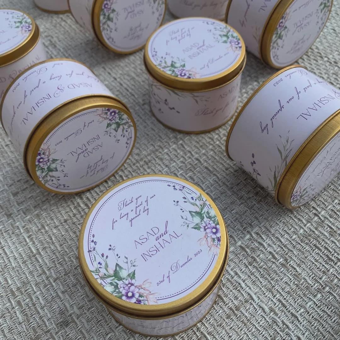 Custom Floral Wedding Favor Tins – Personalized Keepsake Boxes - Etsy
