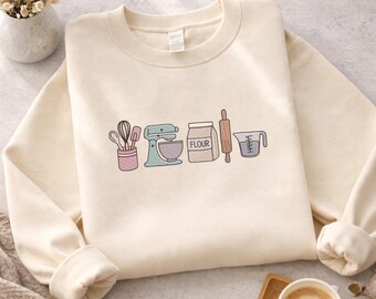 Juego de diseño de bordado para herramientas de repostería / Archivos de bordado para máquina de repostería de cocina / Mezclador de harina y rodillo de puntada