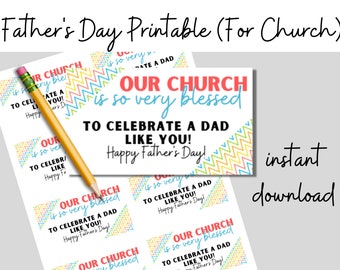 Father's Day Gift Tags For Church Gifts, printable Father's Day tags