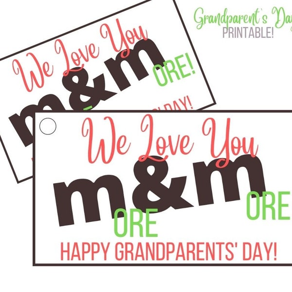 Grandparents' Day Printable Tag