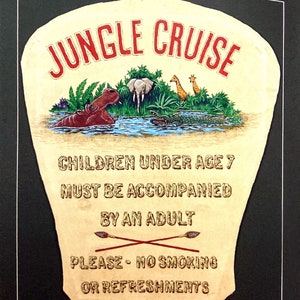 Disneyland  Jungle Cruise Attraction Sign Art