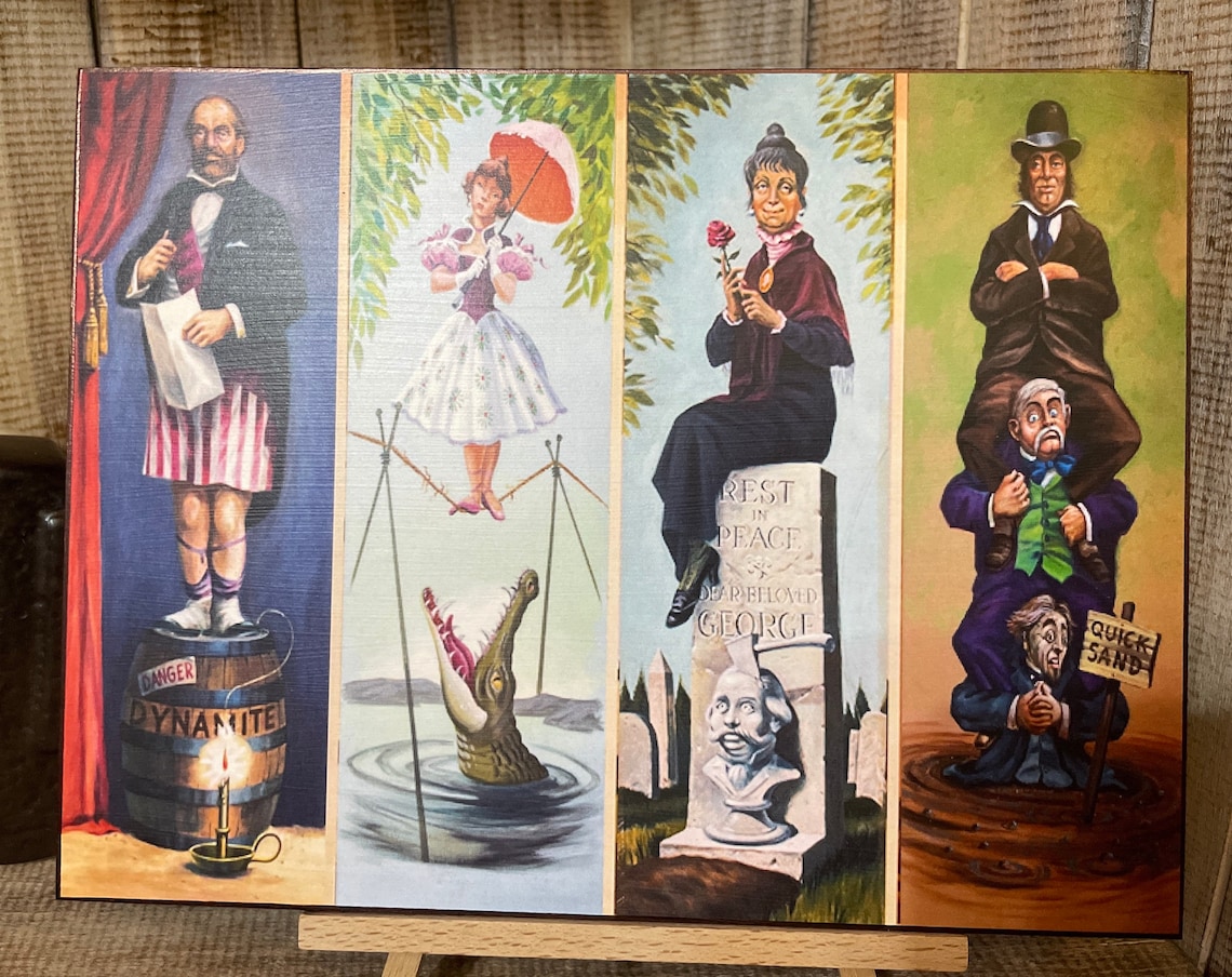 Haunted Mansion Stretching Portraits Disneyland Art Version | Etsy