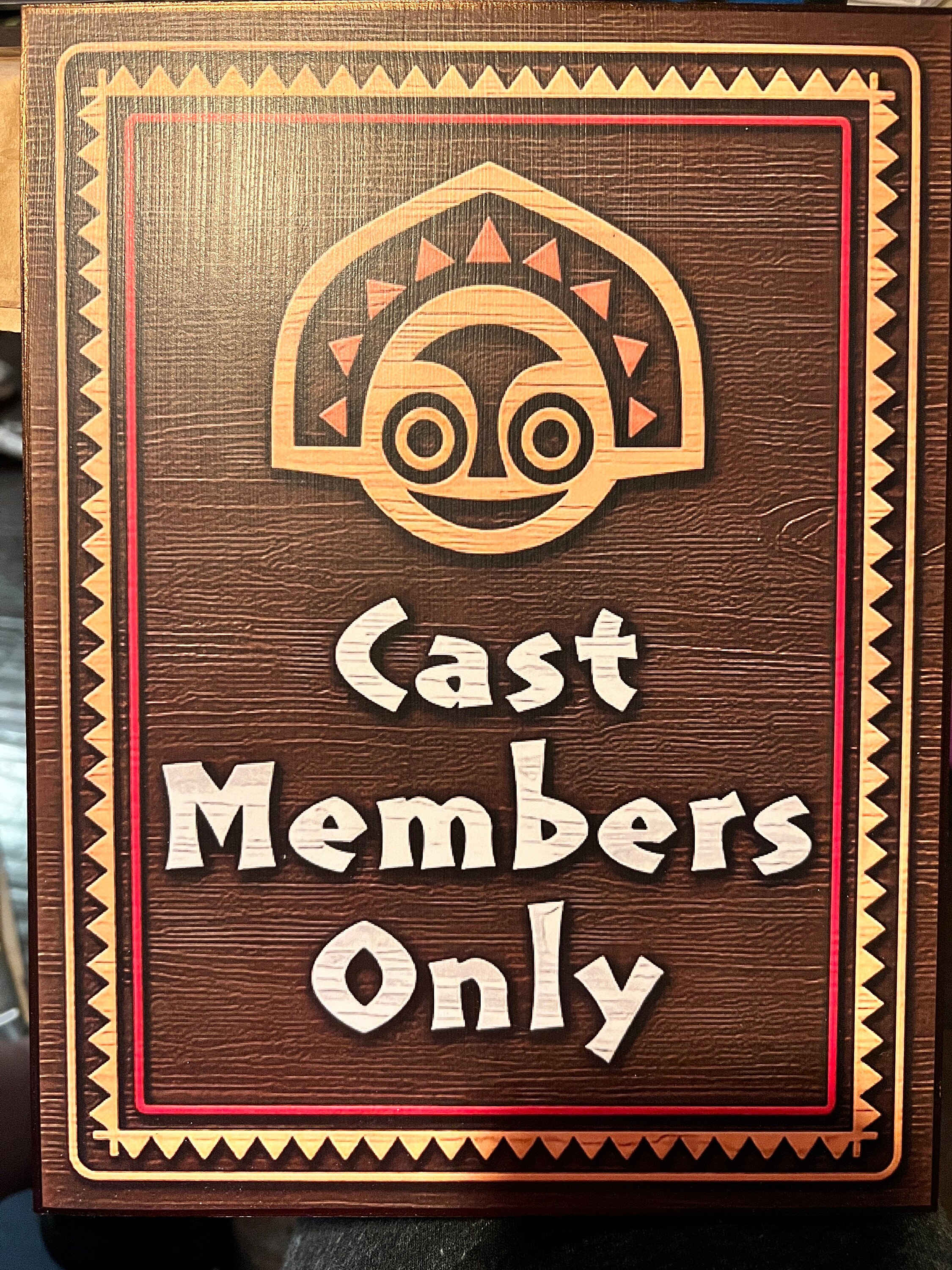 Cast Member Sign Cast Member Only Sign Disneyland Art Decoupaged on Wood - Etsy