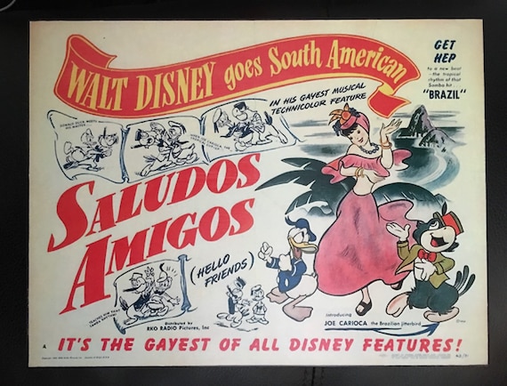 Three Caballeros Saludos Amigos Poster Disneyland Art - Etsy