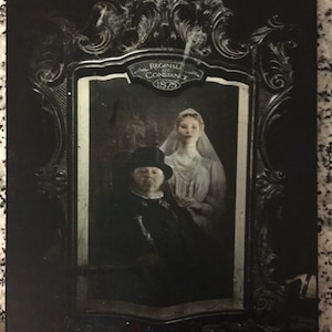 Haunted Mansion Portrait   Disneyland  Art Decoupaged on Wood