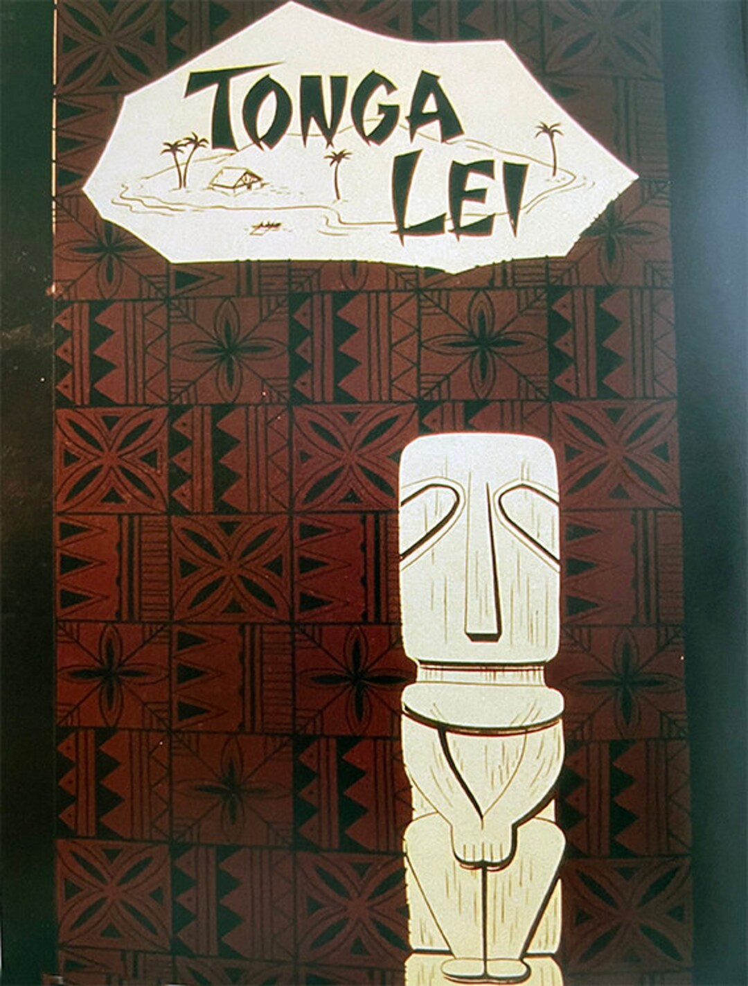 Tonga Lei Tiki Restaurant Menu Art Etsy